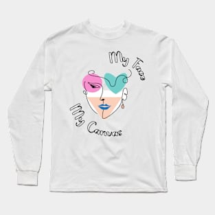 My face, my canvas Long Sleeve T-Shirt